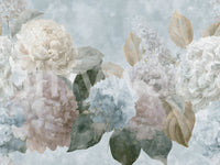Vintage Hydrangea and Peony Floral Wall Mural