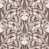 Monochromatic Botanical Garden Damask Wallpaper⁠