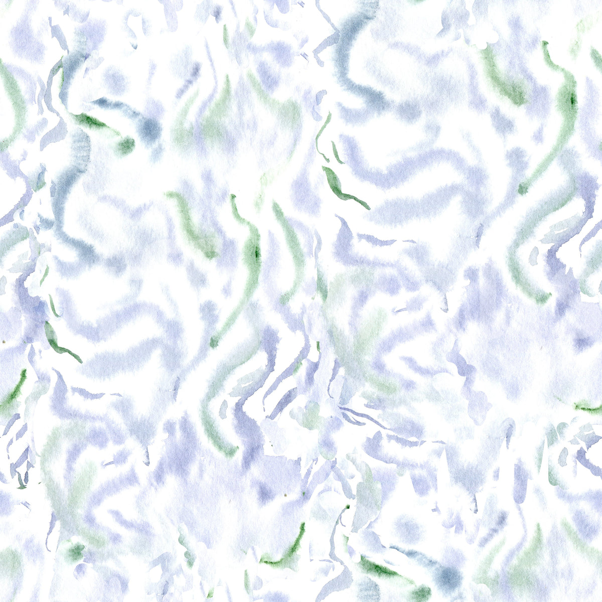 Ethereal Blue and Green Watercolor Wash Wallpaper⁠
