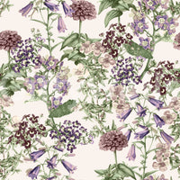 Victorian Flora Etching Pattern Wallpaper⁠