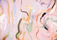 Abstract Painted Ribbons Wall Mural