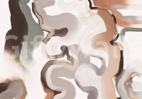 Organic Earthy Abstract Curves Wall Mural