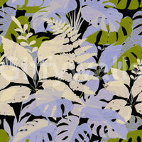 Jungle Foliage Silhouette Print Wallpaper⁠