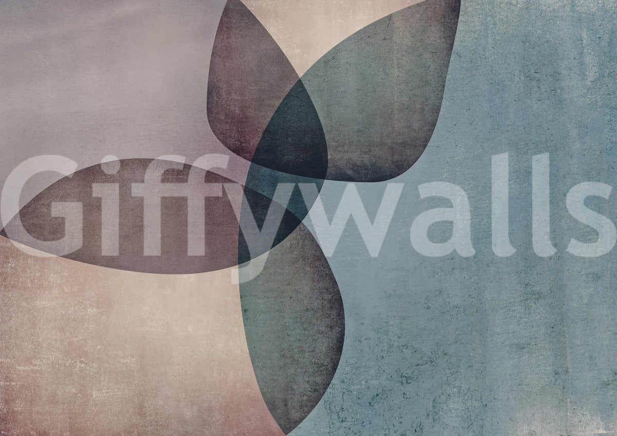 Organic Shapes Muted Tones Wall Mural