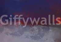 Textured Indigo and Ember Mural Wall Mural