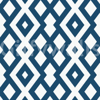 Minimalist Blue and White Diamond Mesh Wallpaper⁠