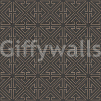 Symmetrical Copper Line Pattern Wallpaper⁠