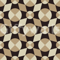 Geometric Mid-Century Tiles in Earth Tones Wallpaper⁠