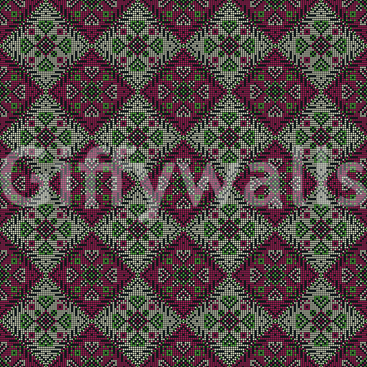Heritage Folk Embroidery Motif Wallpaper⁠