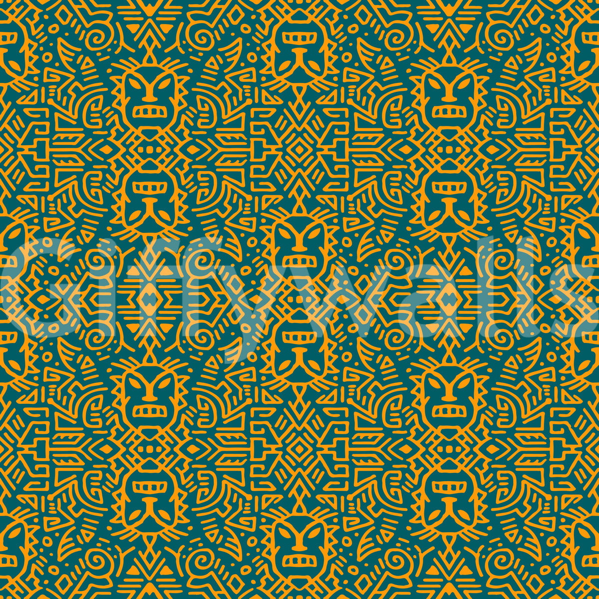 Abstract Ethnic Mask Art Wallpaper⁠