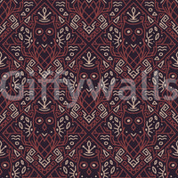 Geometric Tribal Owl Pattern Wallpaper⁠