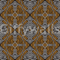 Noir and Gold Tribal Labyrinth Wallpaper⁠