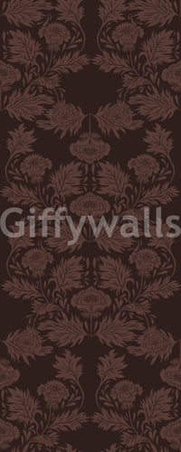 Deep Earthy Floral Motif Wallpaper⁠