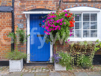 Rustic Floral Cottage Entryway Wall Mural
