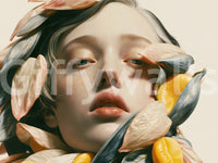 Botanical Portrait Study Wall Mural