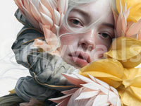 Ethereal Floral Portraiture Wall Mural