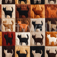Feline Quilt Grid Wallpaper⁠