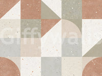Geometric Terrazzo Tile Composition Wall Mural