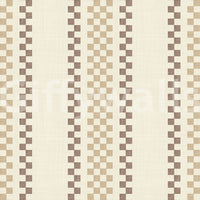 Ticking Checker Stripes - Beige & Chocolate Wallpaper⁠