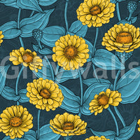 Yellow zinnia garden botanical Wallpaper⁠