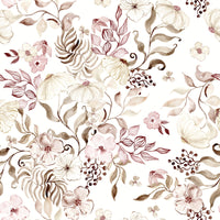 Blush and Ivory Watercolor Subtle Garden Wallpaper⁠