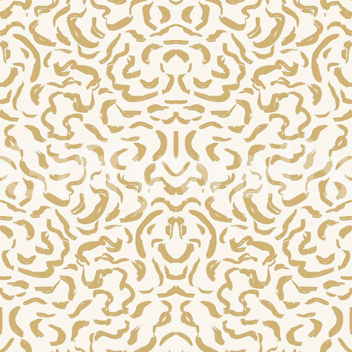 Golden Organic Brushstrokes Wallpaper⁠