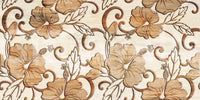 : Vintage Beige Floral Wood Texture Wallpaper Wall Mural