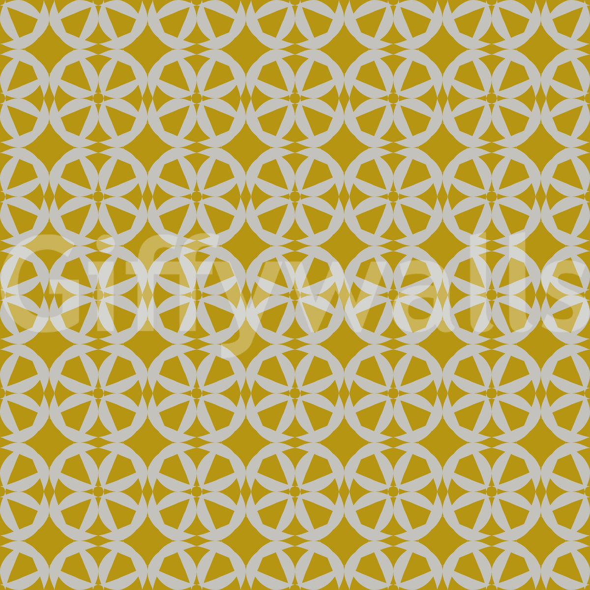 Abstract Mustard Circular Mosaic Wallpaper⁠