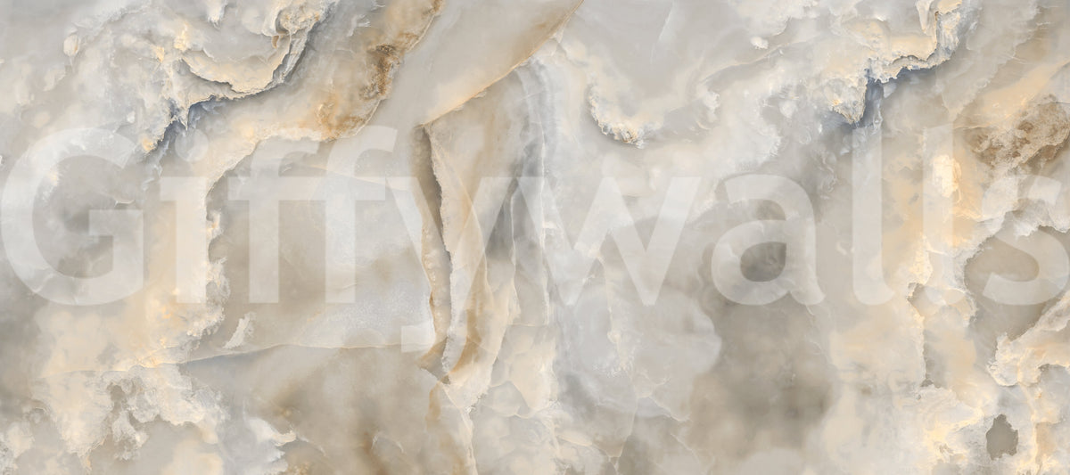 Natural Cream Onyx Stone Texture Wall Mural