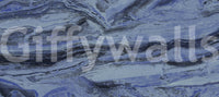 Indigo Veined Marble Slab Wall Mural