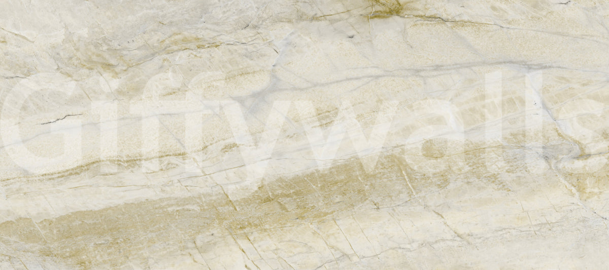 Golden Veined Cream Stone Texture Wall Mural