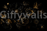 Opulent Gold Petal Still Life Wall Mural