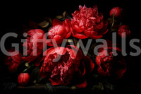 Crimson Peony Bloom Wall Mural