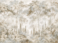Misty Tuscan Forest Path Wall Mural