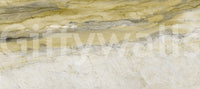 Golden Veined Ochre Marble Texture Wall Mural