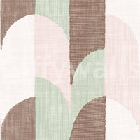Mid Mod Textured Hand Painted Geometries Grandmillennial Delight Soft Wallpaper⁠