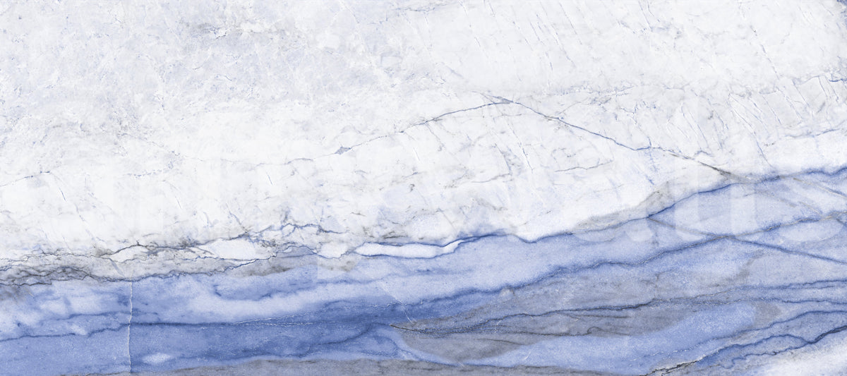 Blue Veined Marble Horizon Wall Mural