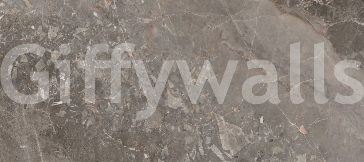 Smoky Grey Marble Texture Wall Mural