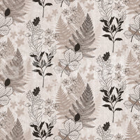 Alpine Botanical Silhouettes - Brown Wallpaper⁠