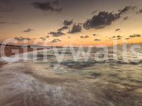Amber Dusk Shoreline Wall Mural