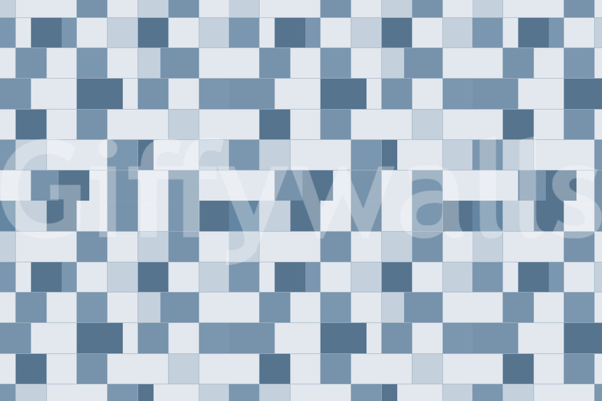 Minimalist Blue Mosaic Grid Wallpaper⁠
