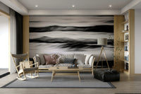 A beautiful abstract wave wallpaper mural for a modern home.

