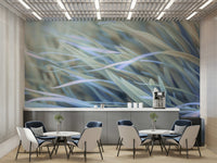 Soft, calming wavy grass wall mural for peaceful decor

