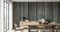 Textured Weathered Wood Panel, exposed grain, stylish feature wallpaper.