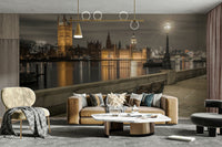 The mural has a modern, chic feel.

