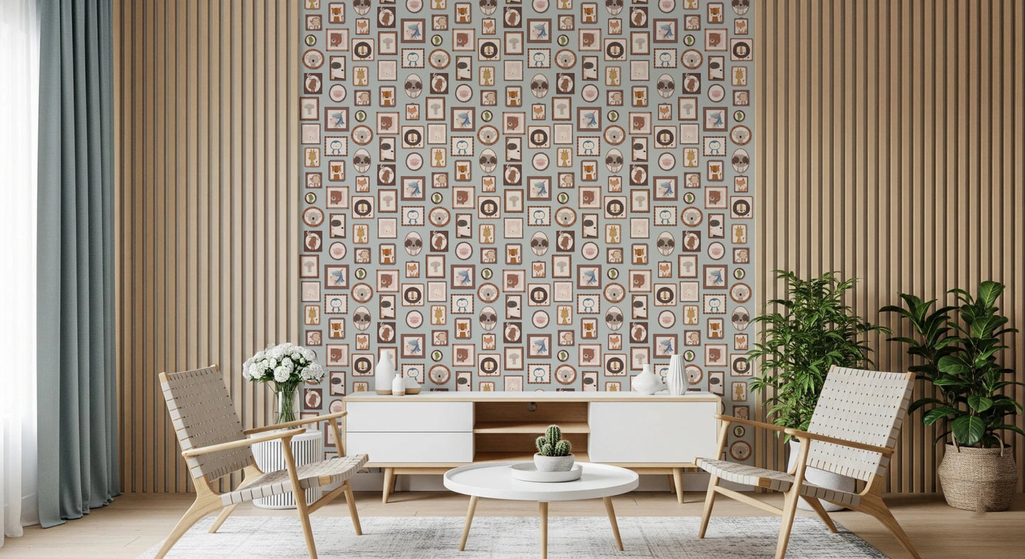 Whimsical Animal Portraits Wallpaper⁠