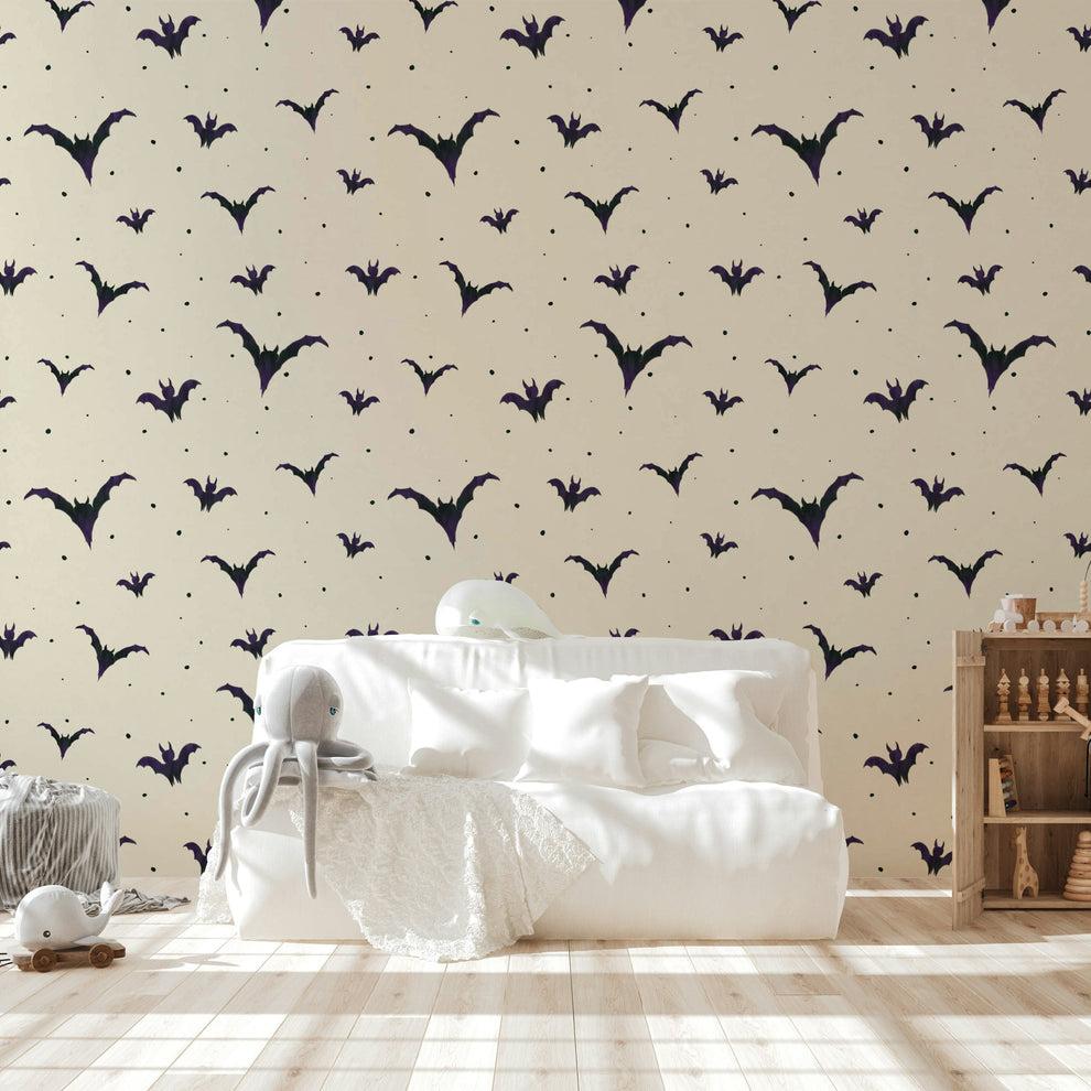 Batty Night Sky Halloween Wallpaper Design | Shop Australia