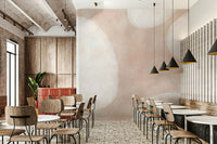Airy cloudscape mural for interiors

