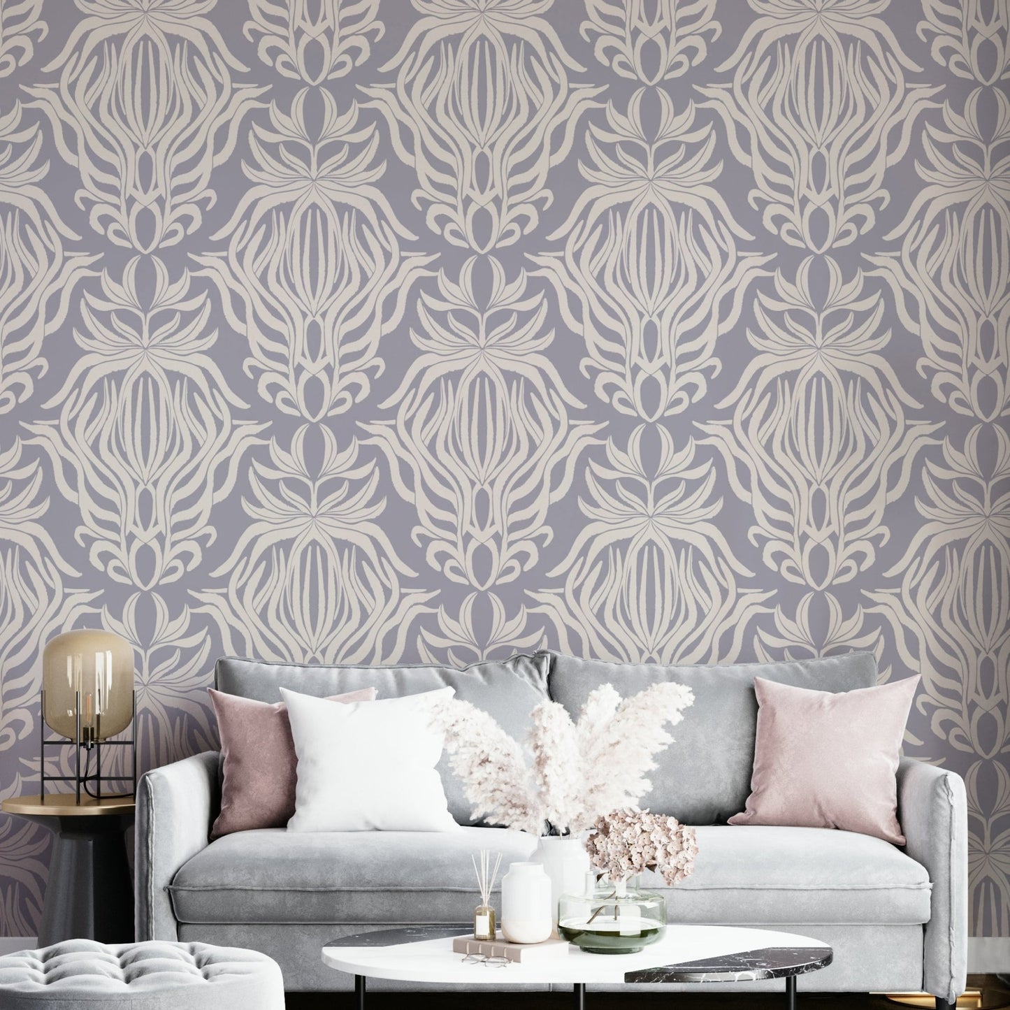 Beautiful whimsical floral pattern wallpaper for walls

