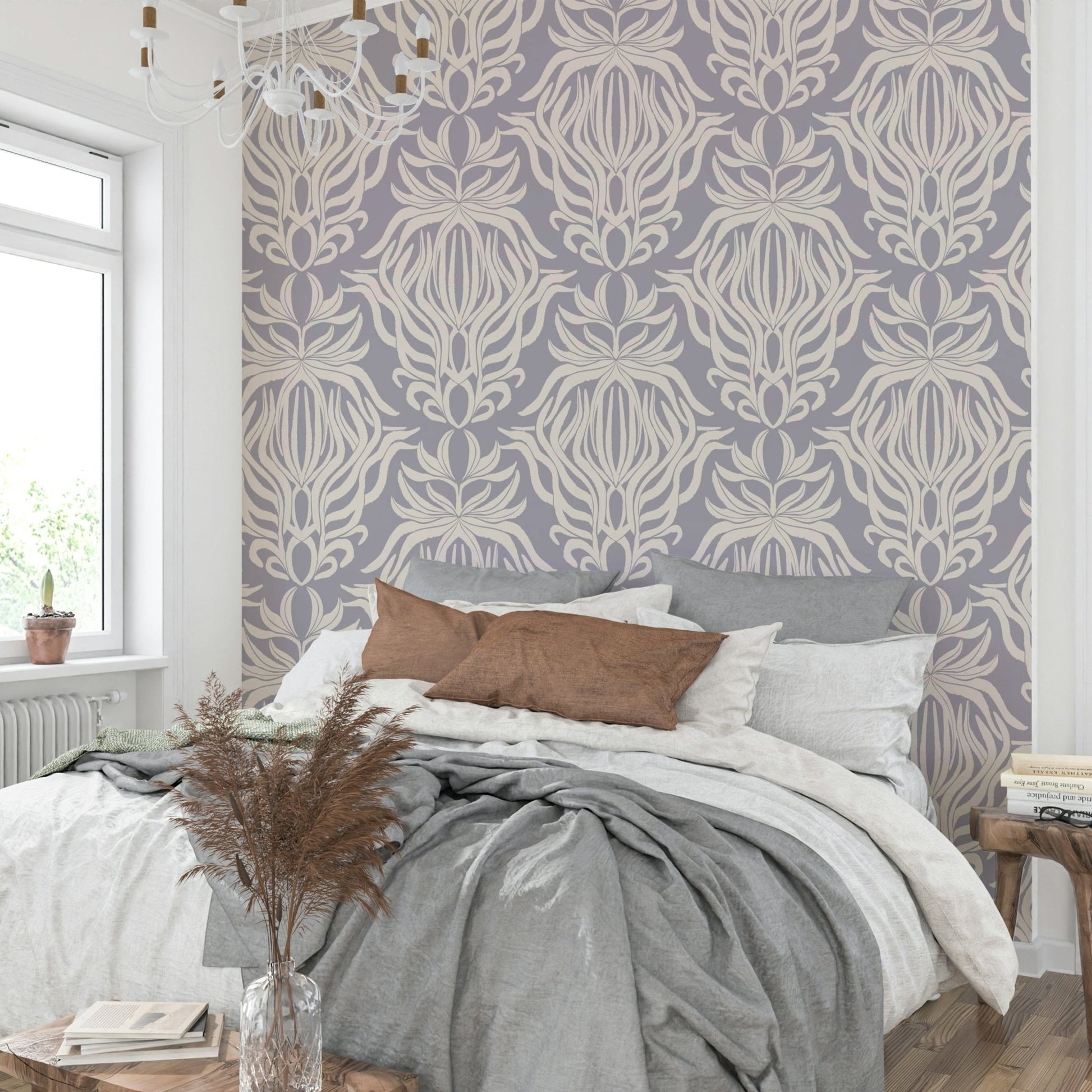 Whimsical and artistic floral wallpaper for lively rooms

